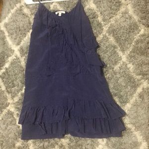 100 percent silk ruffle dress